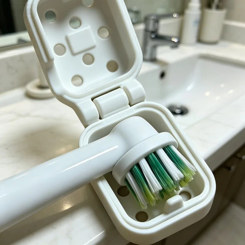 Electric Toothbrush Head Cover Travel Protector - Plastic Case & Clip