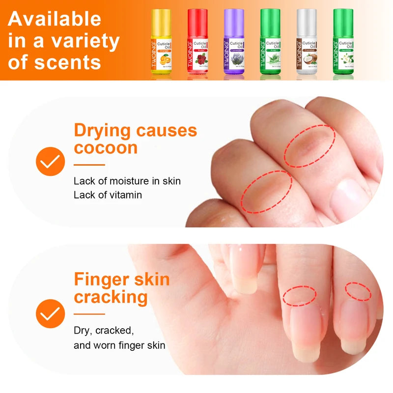 Cuticle Oil with Jojoba & Vitamin E - Natural Nail & Skin Nourishment, 5ml