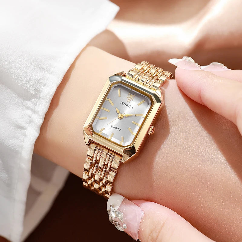 Women Quartz Watch with Stainless Steel Band Luxury Dress Wristwatch