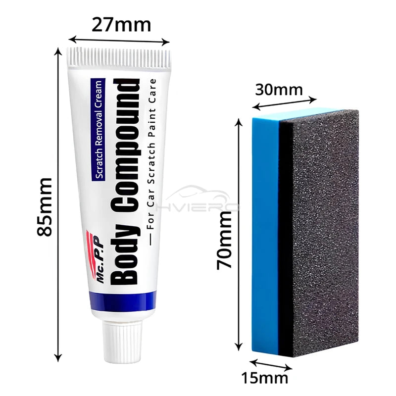 Car Scratch Repair Kit 2Pcs Wax Compound for Auto Body Polishing & Paint Care