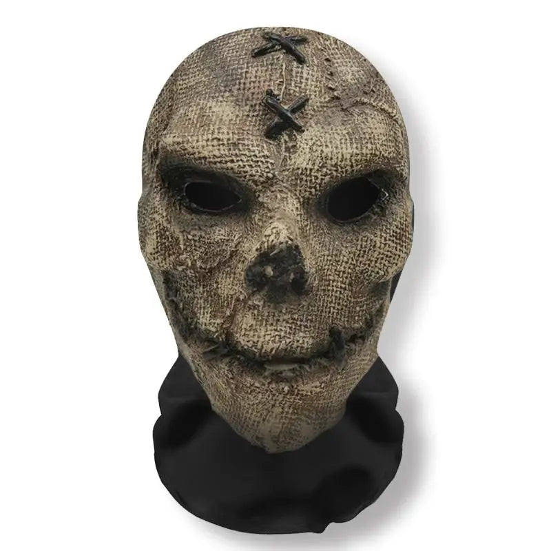 Halloween Ghost Face 3D Printed Full Face Mask Skull Costume Prop with Mesh Stretch Fit