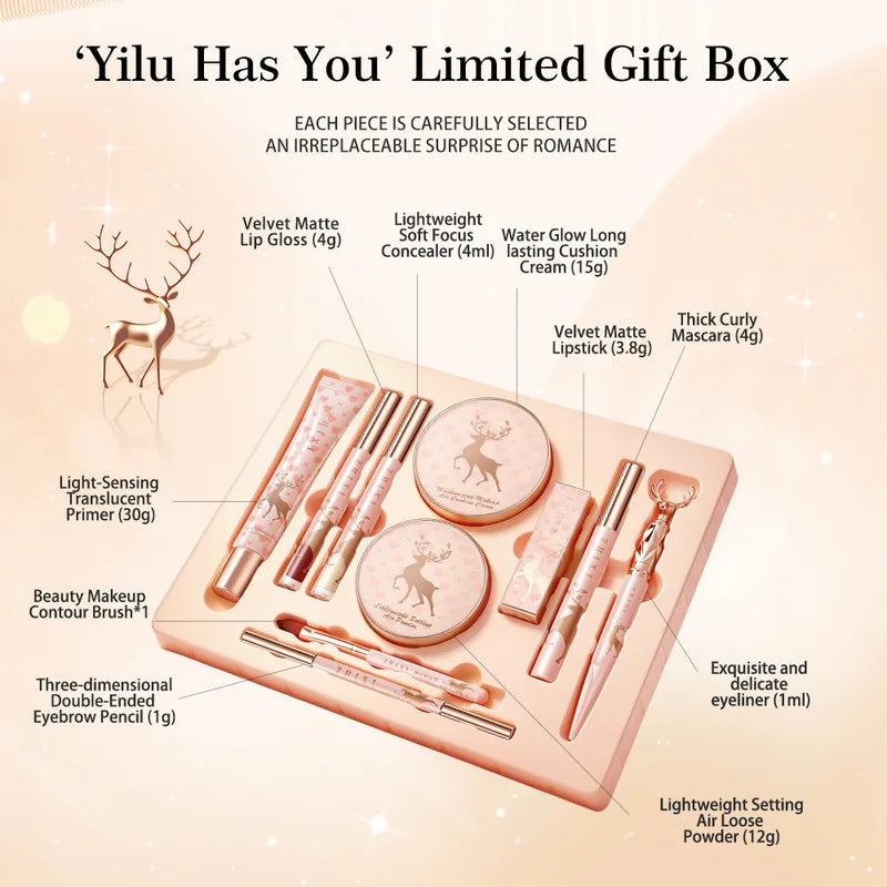 10-Piece Makeup Gift Set Full Face Cosmetics Kit - Beauty Collection for Birthdays & Valentine's Day