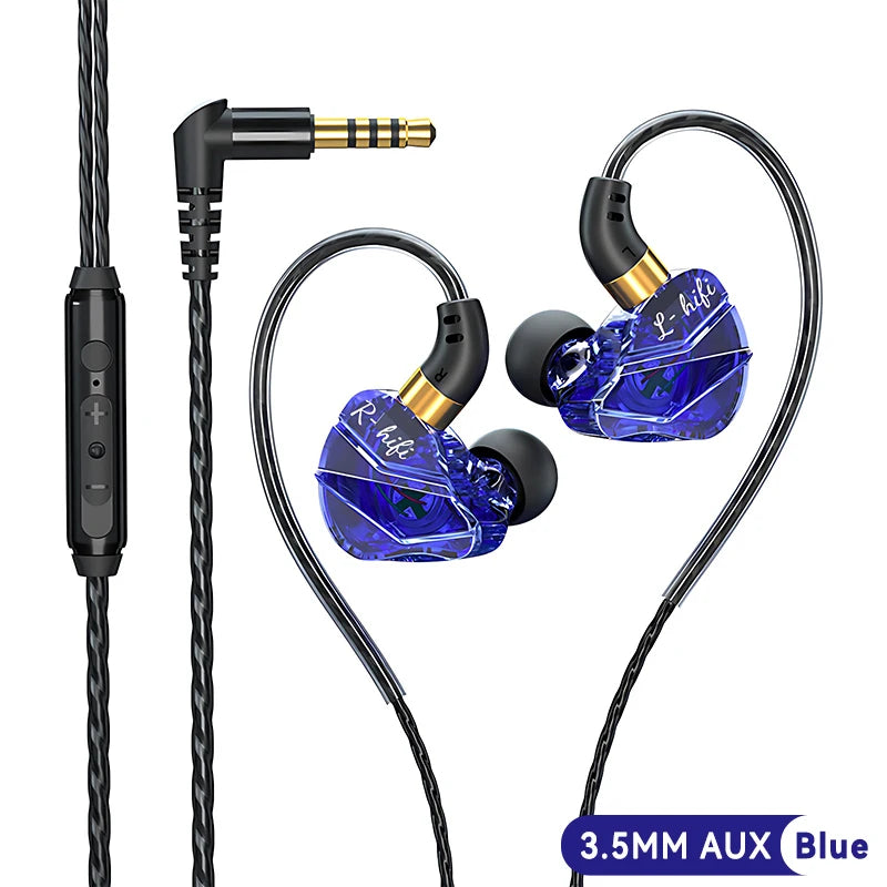 Heavy Bass In-Ear Headphones with Digital Chip & Mic - Wired 3.5MM/Type-C for Samsung & Android