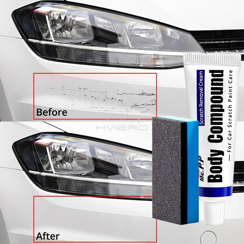 Car Scratch Repair Kit 2Pcs Wax Compound for Auto Body Polishing & Paint Care