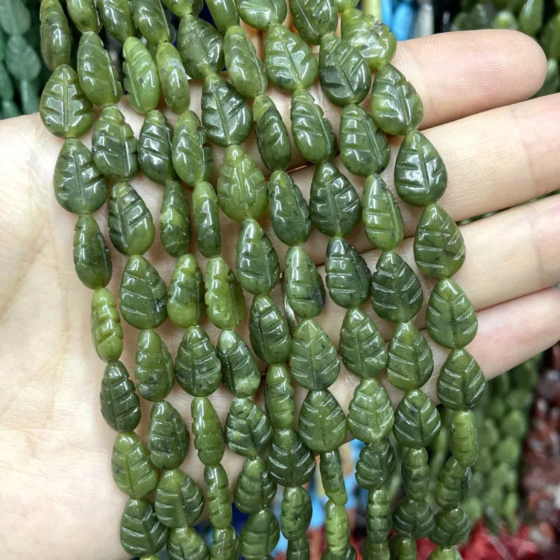 Natural Stone Green Jade Beads - Cylinder Square Irregular Faceted Round Spacer Beads for Jewelry Making