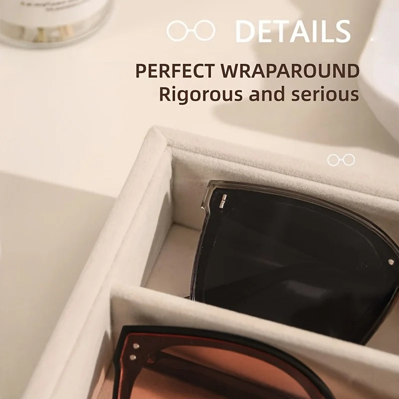 Multi-Compartment Jewelry Organizer Tray for Glasses, Watches & Accessories