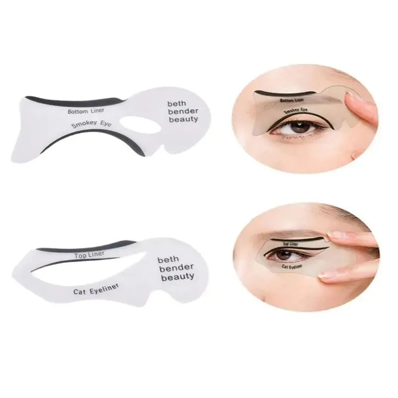Reusable Eye Makeup Stencil Set for Winged Eyeliner and Eyeshadow - 10 Pieces