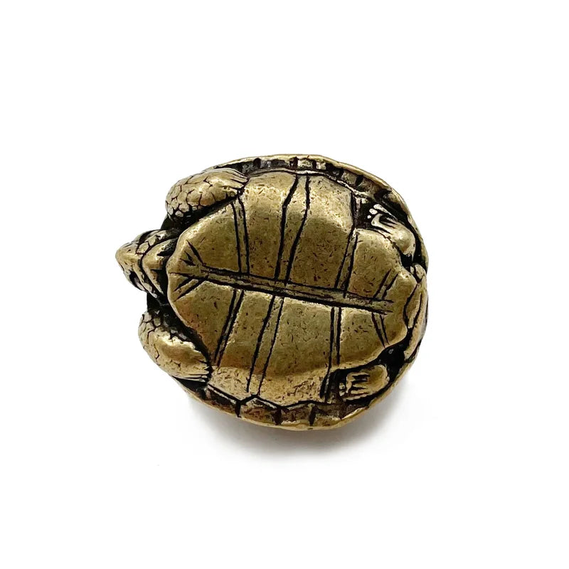Brass Feng Shui Turtle Figurine Desktop Decor Tortoise Statue Home Office Ornament
