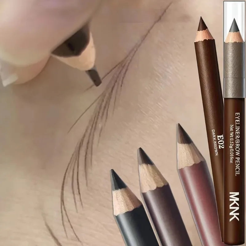 Waterproof Dual-Use Eyebrow & Eyeliner Pencil Set - Long Lasting, Sweat & Halo Proof