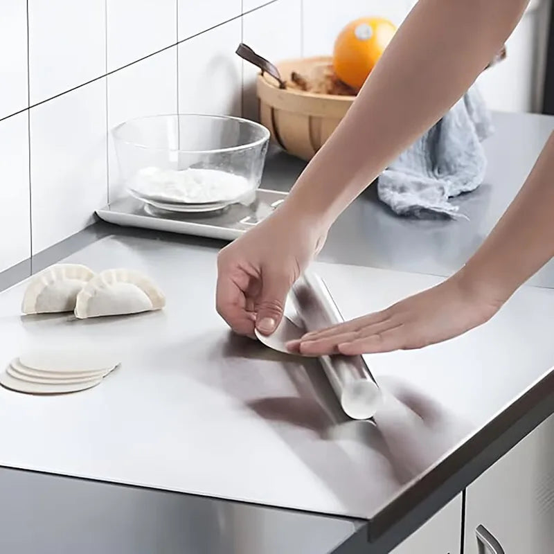 Stainless Steel Folding Cutting Board 60x40cm Multi-Function Kitchen Chopping Board