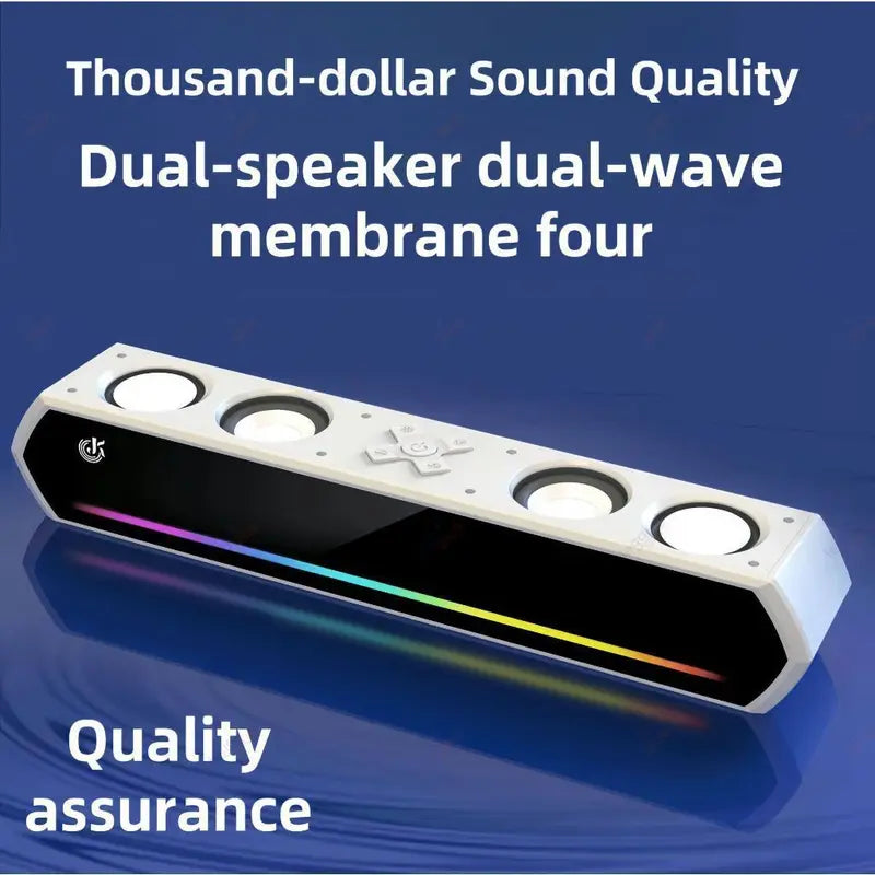 Bluetooth Soundbar 30W Wireless Speaker for TV PC and Notebook - Black, Silver, White