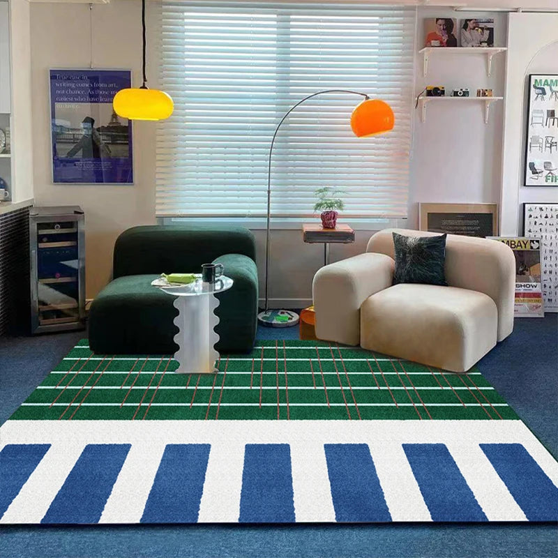 Living Room Carpet with Cream Sofa and Coffee Table - Home Decor Mat