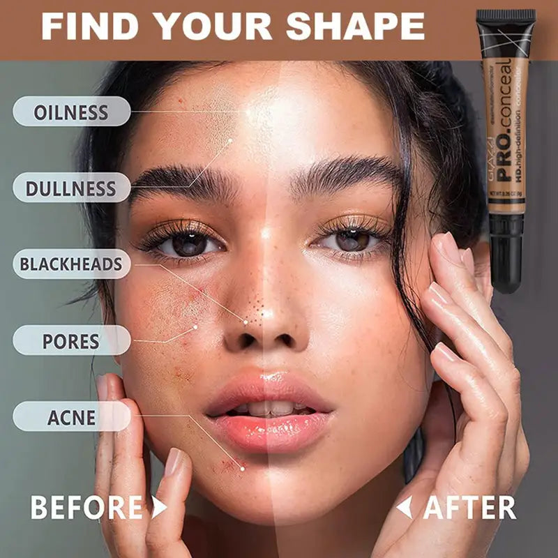 Full Coverage Liquid Foundation Matte Face Makeup Concealer Oil Control Brightening Skin Tone