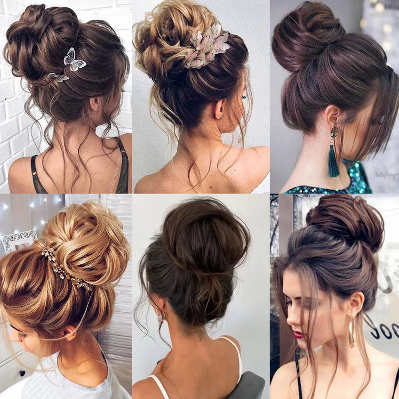 Messy Claw Hair Clip for Wavy Curly Updos - Synthetic Hairpiece for Women