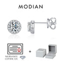 D Color Moissanite Stud Earrings in Sterling Silver - Heart, Pear & Square Designs