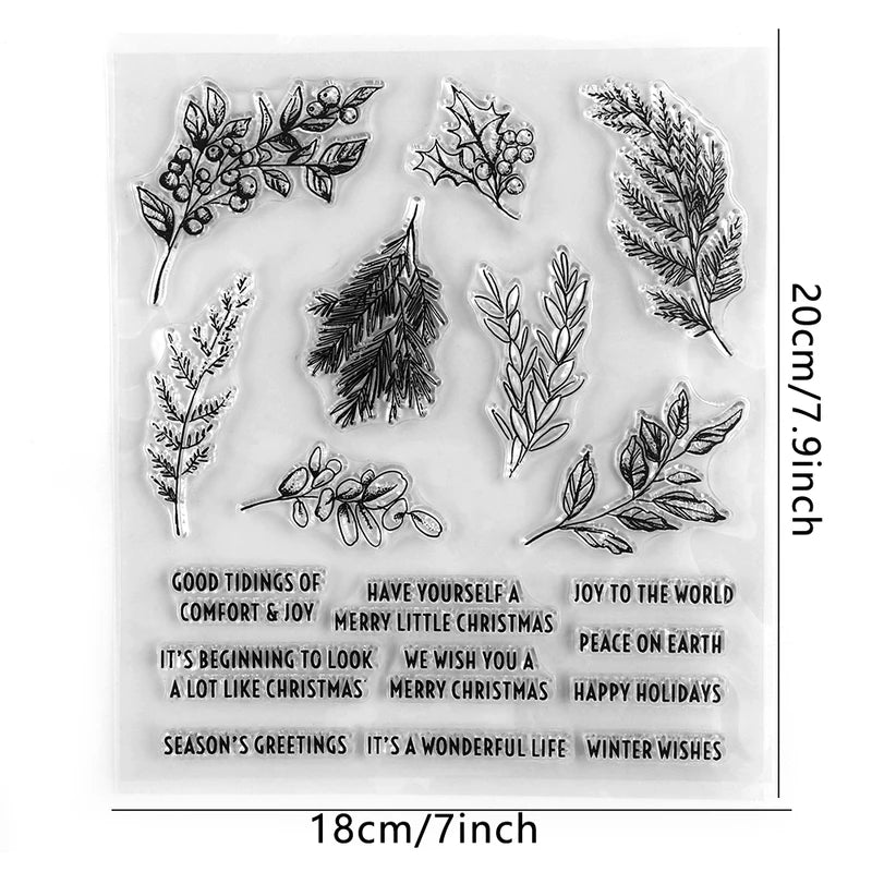 Christmas and Halloween Theme Clear Stamps for DIY Card Scrapbooking Decoration