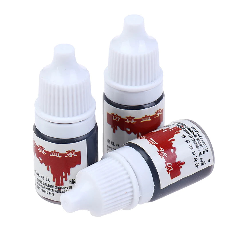 Fake Blood Kit 5ml for Halloween & Themed Parties, Realistic Injury Effects