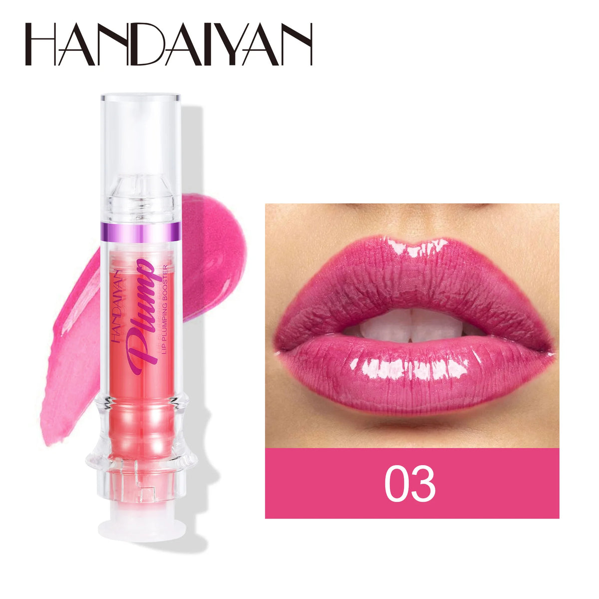 Lip Plumper Gloss Moisturizing Lip Oil Enhancer with Vitamin E - Water Shine Boost