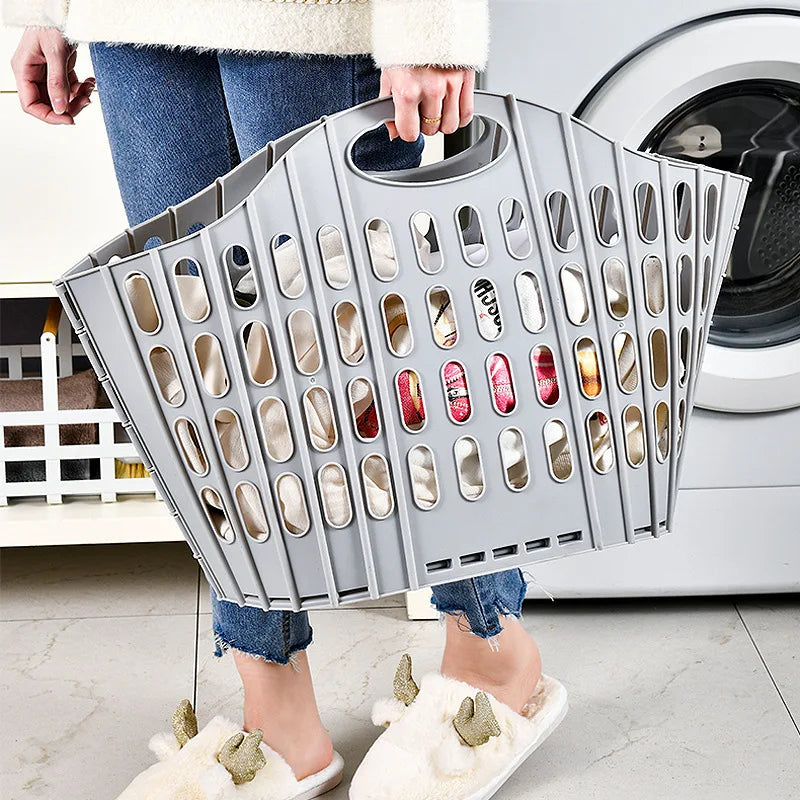 Foldable Wall-Mount Laundry Basket for Bedroom & Bathroom Storage