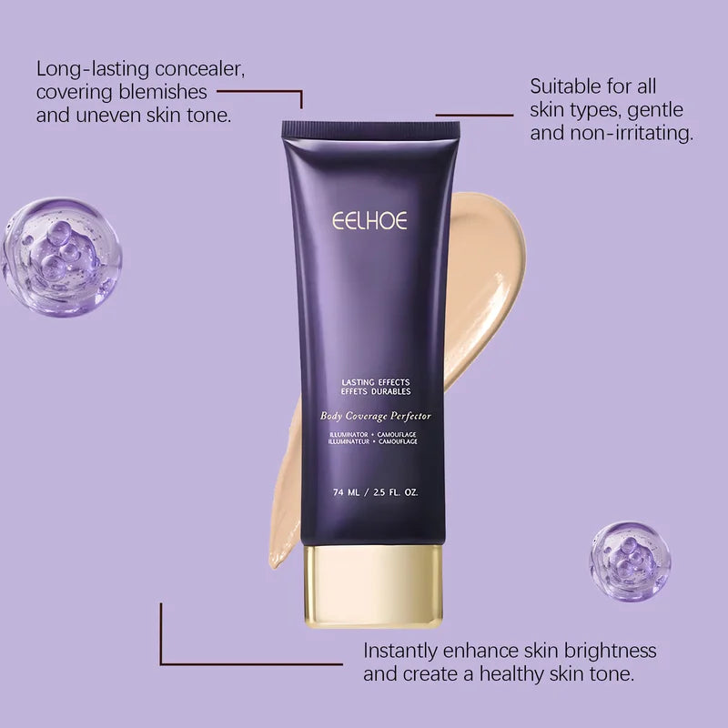 Full Coverage Waterproof Body Concealer for Tattoo Cover Up - Sweatproof Body Foundation