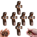 Wooden Cross Fidget Stress Relief Toy - Handmade Pocket Prayer Cross for Meditation & Encouragement