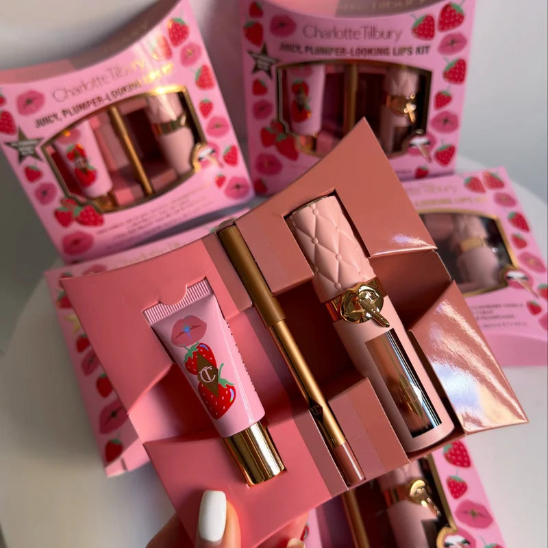 Makeup Gift Set with Lip & Face Primers and Illuminating Base – Christmas Gift for Her