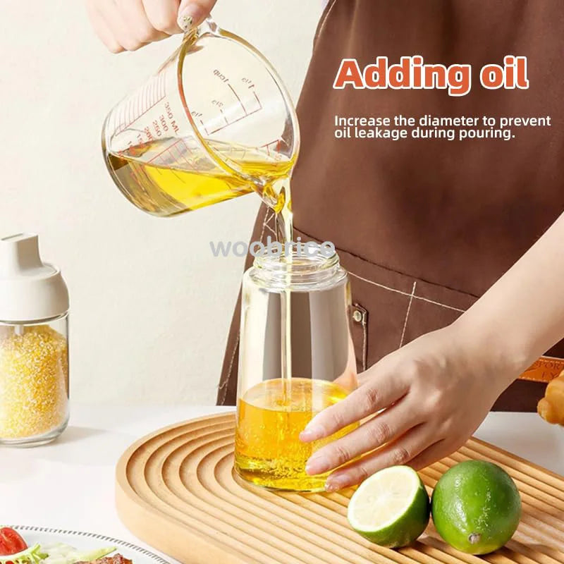 2-in-1 Oil Dispenser & Spray Bottle for Cooking with Adjustable Nozzle