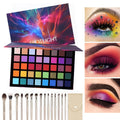 40-Color All-Purpose Eye Shadow Palette with Brush Set - Matte & Pearlescent Shades, Versatile Makeup for Any Occasion, Holiday Gift Idea