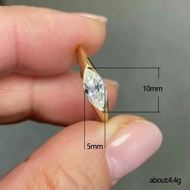 925 Sterling Silver Wedding Bands for Women - Elegant Marquise Zirconia Ring Set