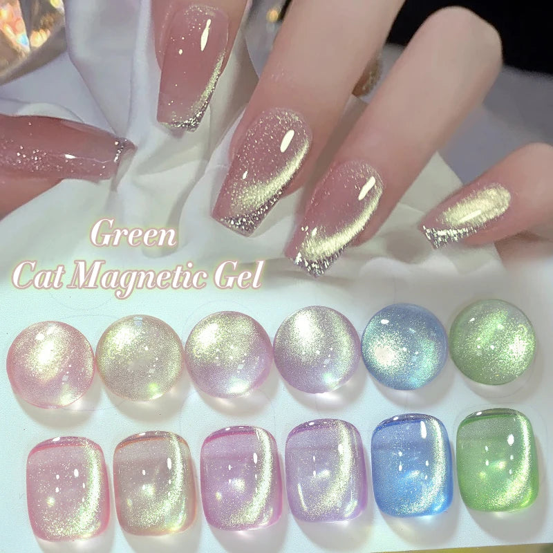 Magnetic Cat Gel Nail Polish 10ml - Holographic Glitter UV LED Semi-Permanent