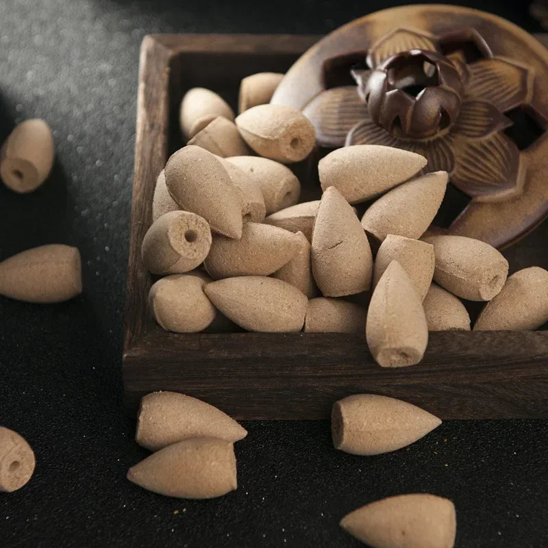 Natural Backflow Incense Cones 20/50/100pcs Bulk Sandalwood Lavender Scents