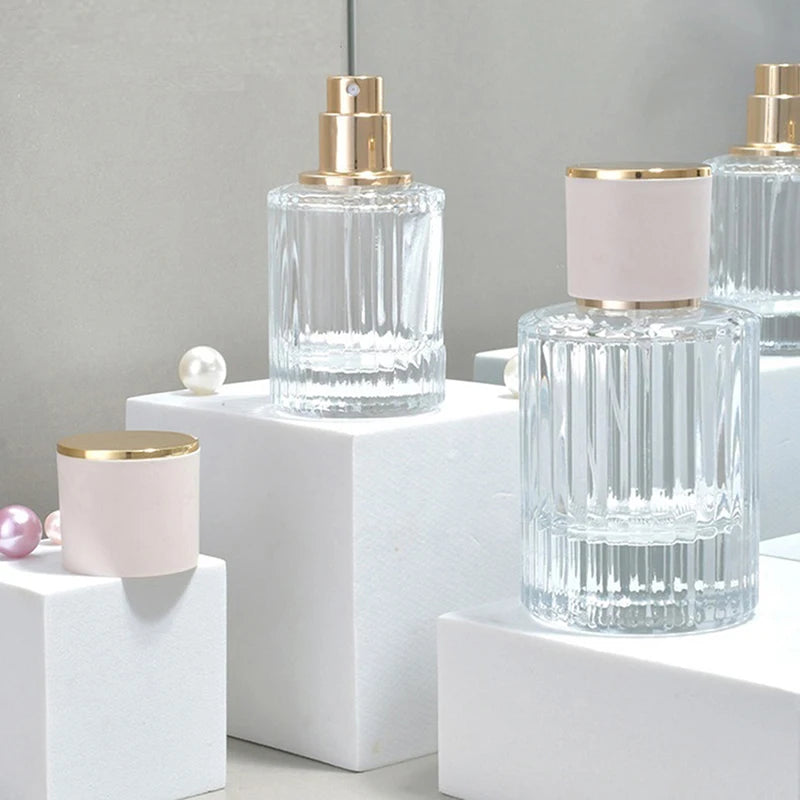 30/50ml Refillable Glass Perfume Spray Bottles - Portable Cosmetic Atomizers