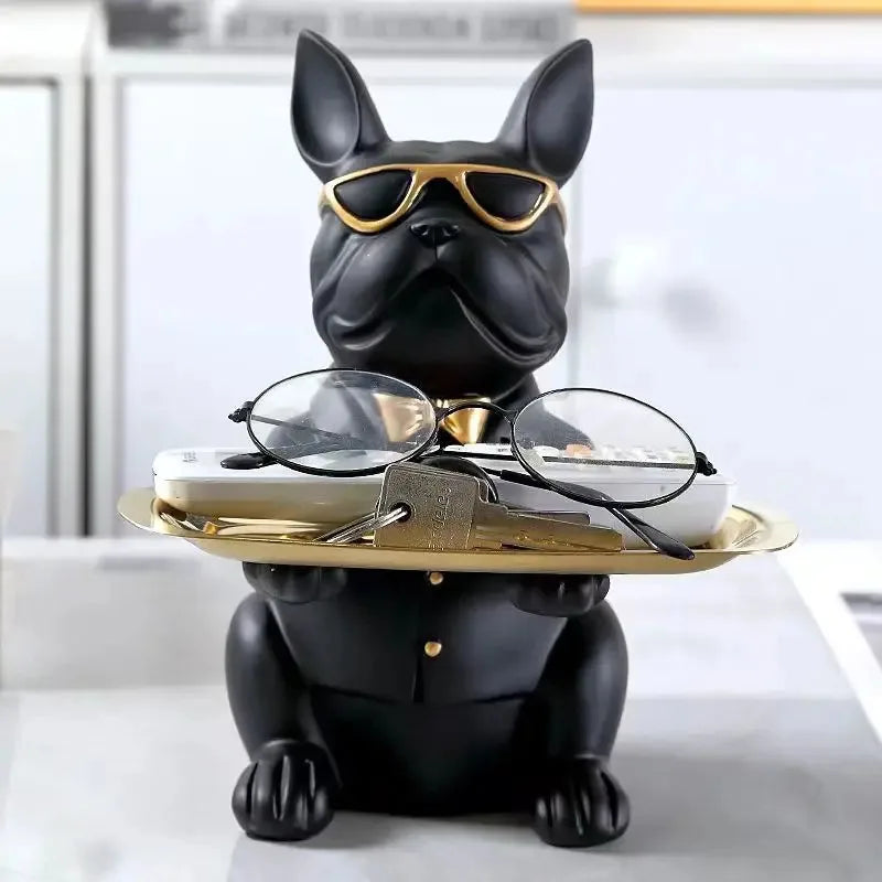 Multi-Functional Animal Statue Tray Decorative Storage Organizer for Living Room & Bedroom