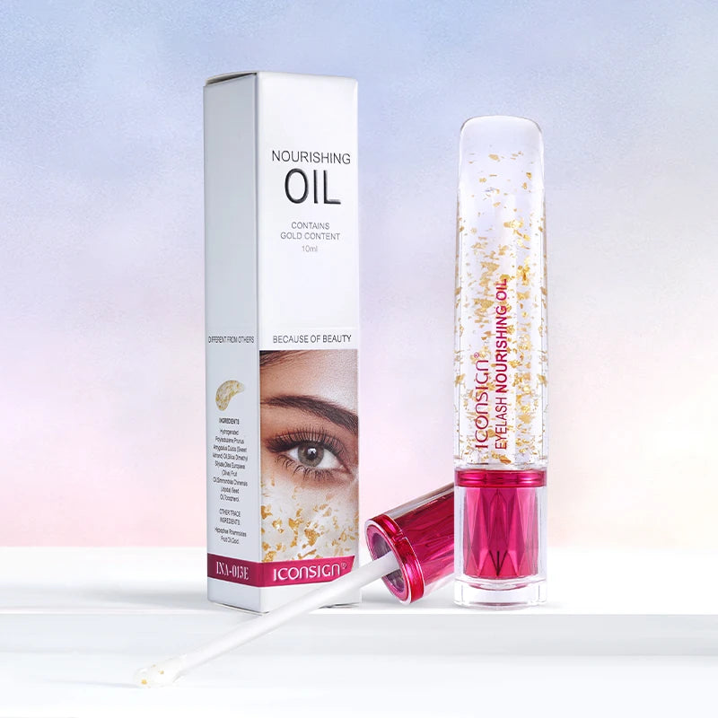 Eyelash and Eyebrow Nourishing Gold Essential Oil Serum - Thickening & Repair, 10ml