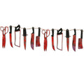 Halloween Bloody Knife Garland 12Pcs Haunted House Wall Decor Props