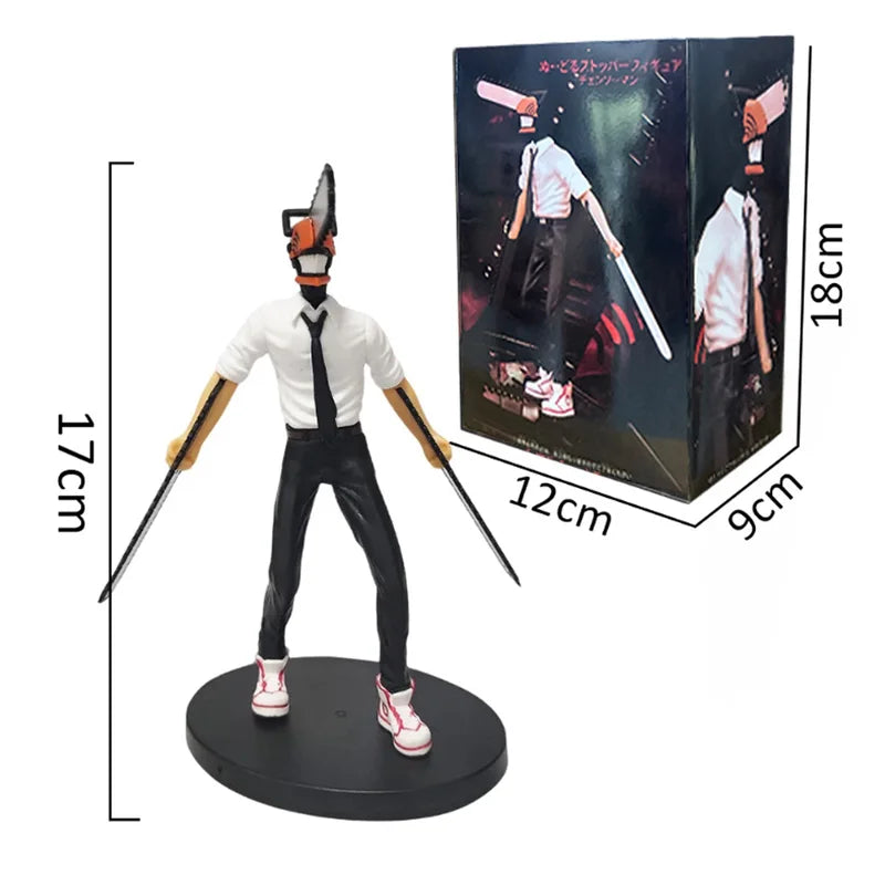 Anime Action Figure Set - Denji PVC Collectible Toys 14-17cm for Children and Car Decor