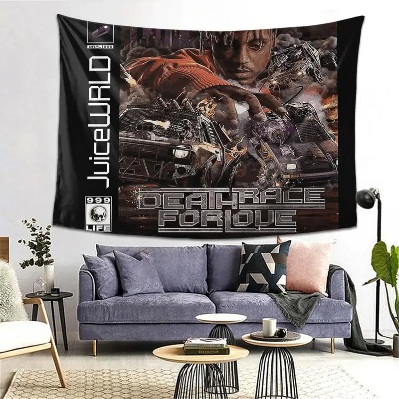Death Race Love Wall Tapestry - Aesthetic Wall Art for Living Room & Bedroom