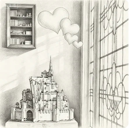 Large White Castle Model Toy Set - Educational Building Blocks for Kids, Birthday & Christmas Gift
