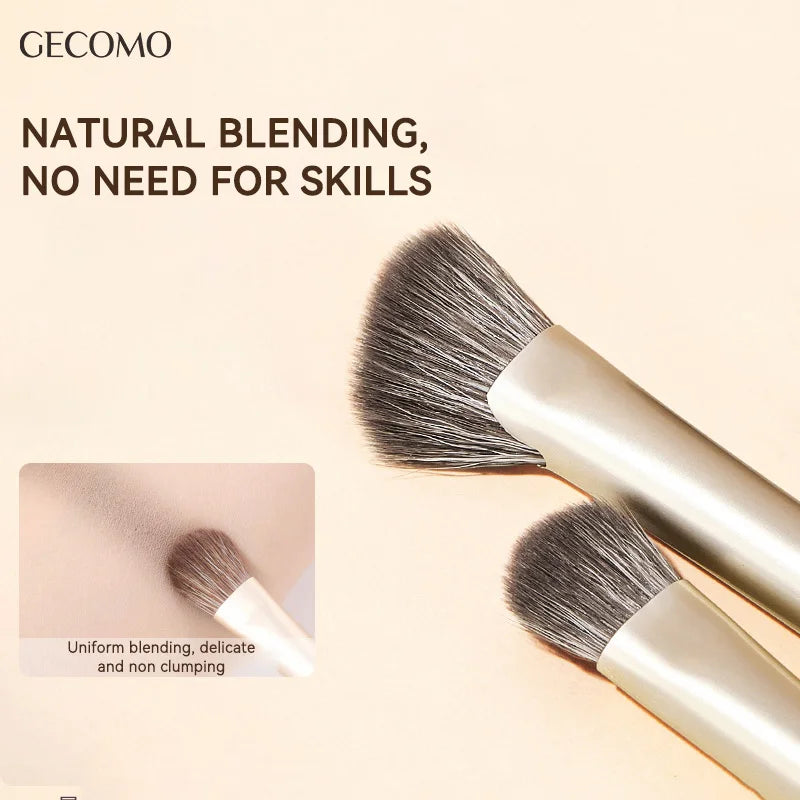 Eye Makeup Brush Set with Detail, Shading & Nose Shadow Brushes - Complete Makeup Tools for Beginners