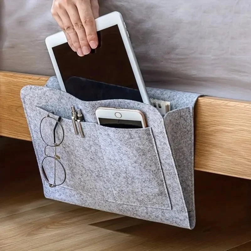 Hanging Bedside Storage Bag for Mobile Phones, Remote Controls & Household Items