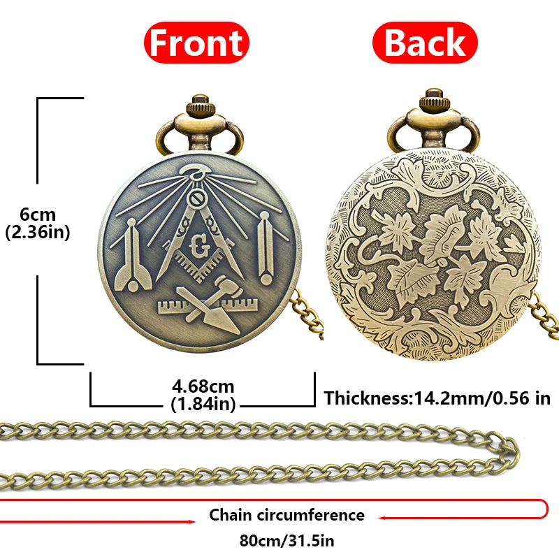 Vintage Steampunk Quartz Pocket Watch Necklace Pendant Unisex Gift
