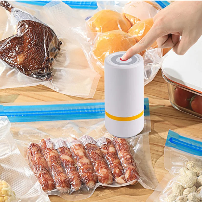 Reusable Vacuum Sealed Food Storage Bags for Microwave, Freezer, and Kitchen Use - Eco-Friendly & Tear Resistant