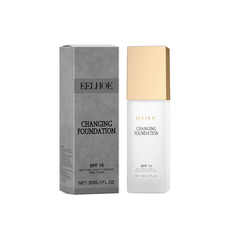 Color Change Foundation SPF 15 Waterproof Oil Control Face Makeup - Full Coverage