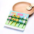 Kids Fruit Fork Set - Reusable Plastic Bento Picks for Lunch & Snacks