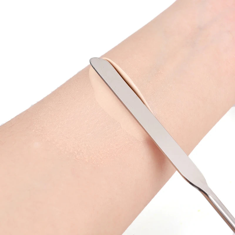 Professional Makeup Spatula Mixing Stick for Foundation and Cosmetics - Stainless Steel, 16cm