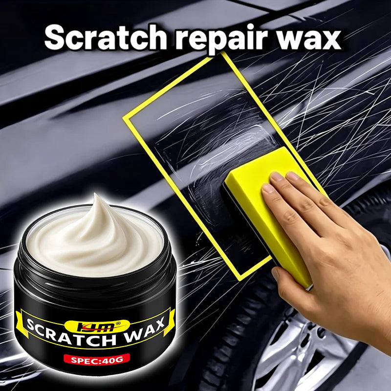 Car Scratch Remover Wax - Auto Paint Repair Polish with Sponge, 40g
