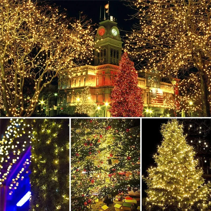 Outdoor Waterproof Solar LED Fairy String Lights for Garden & Party Decoration