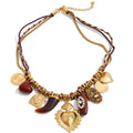 Handmade Resin Heart Pendant Necklace with Stainless Steel Chain & Charm