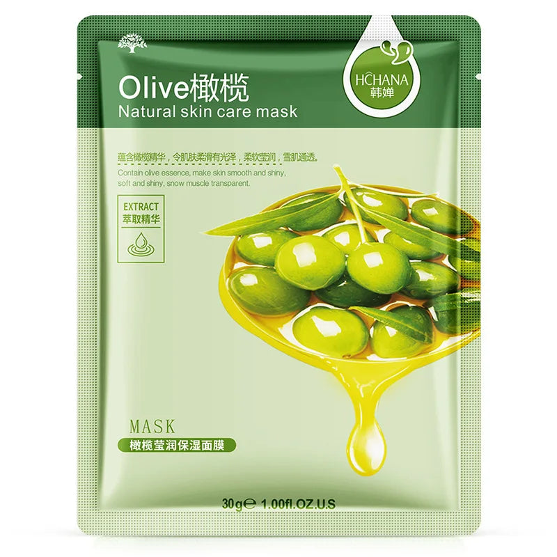 10-Piece Natural Plant Facial Mask Set - Moisturizing, Oil Control, Anti-Aging, Fruit Aloe for Skin Care