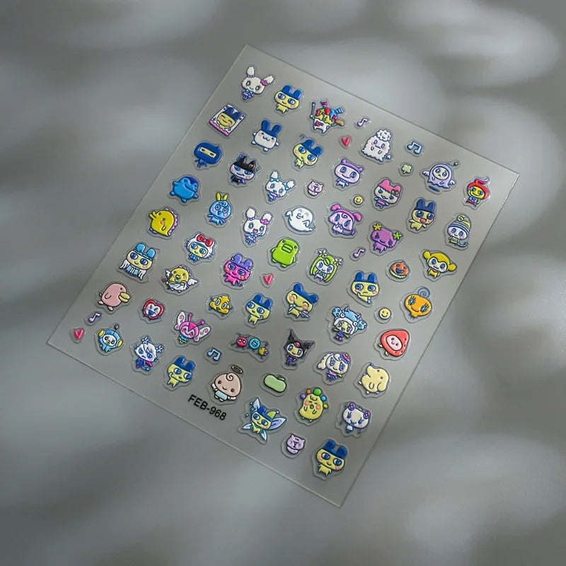 3D Nail Stickers for Pets - Cartoon Cute Decorative Pet Nail Art DIY